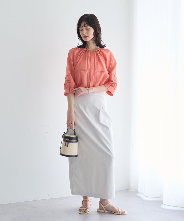 YECCA VECCA「タックスリーブシアーシャツ」|シャツ・ブラウス|