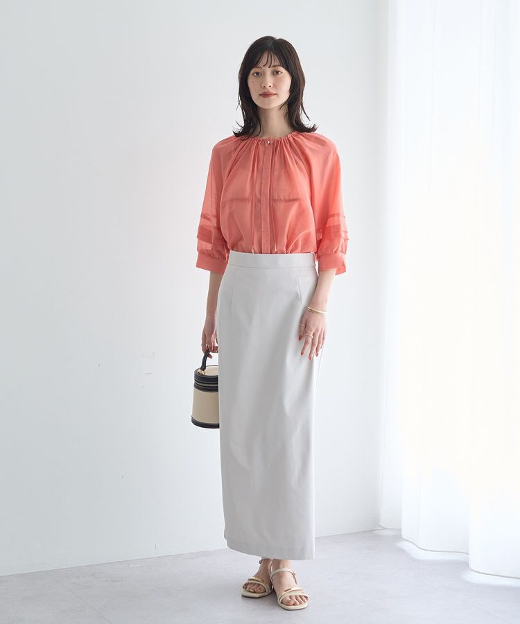 YECCA VECCA「タックスリーブシアーシャツ」|シャツ・ブラウス|