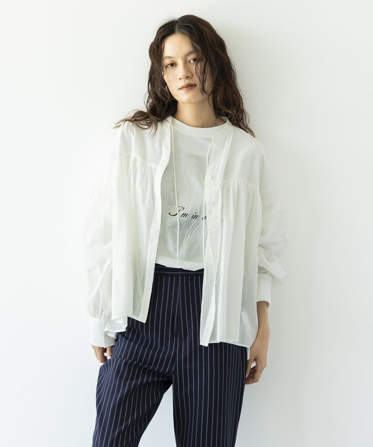 GARAGE OF GOOD CLOTHING「コットンギャザーブラウス」|シャツ・ブラウス|