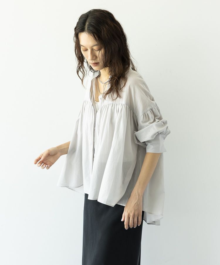 GARAGE OF GOOD CLOTHING「コットンギャザーブラウス」|シャツ・ブラウス|