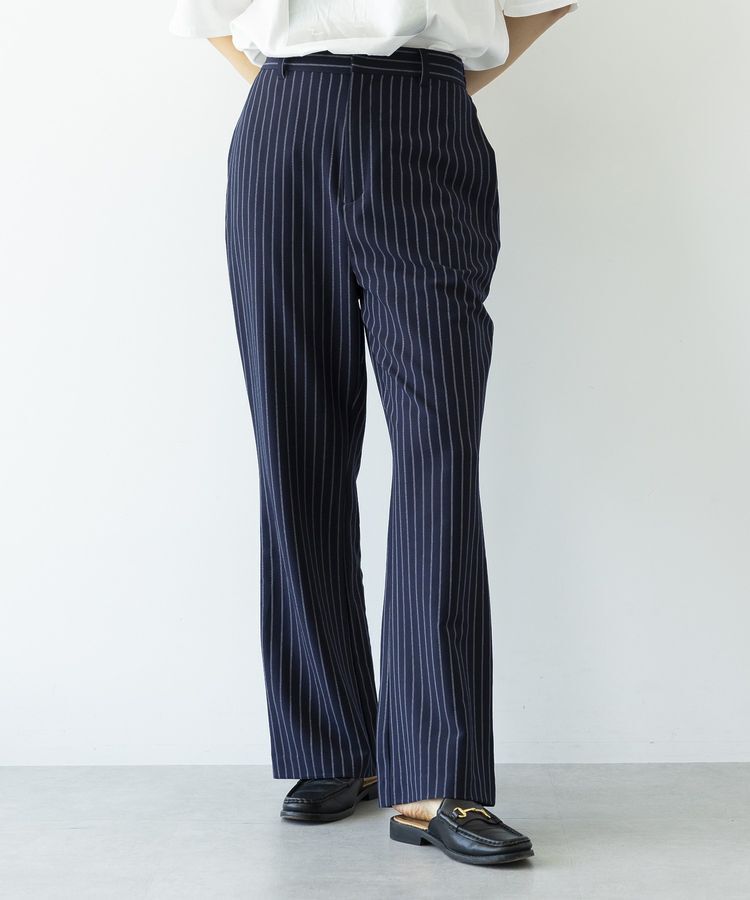 GARAGE OF GOOD CLOTHING「トロミセミフレアパンツ」|その他|Stripe Navy