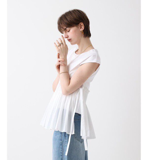 allureville「刺繍プリーツペプラムプルオーバー」|Tシャツ・カットソー|