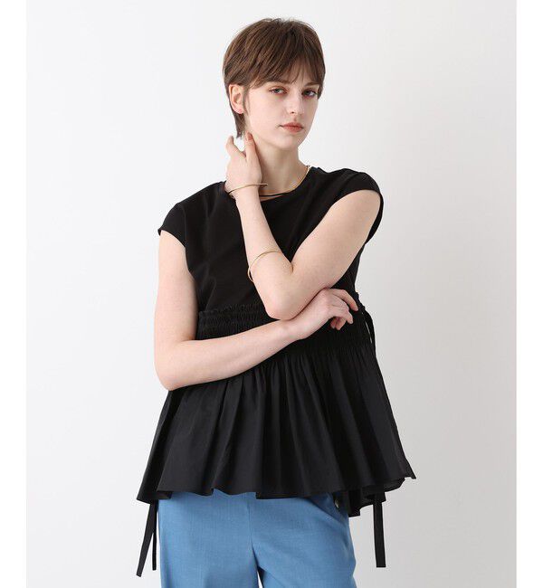 allureville「刺繍プリーツペプラムプルオーバー」|Tシャツ・カットソー|