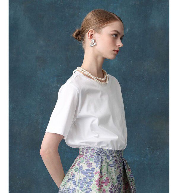 LOULOU WILLOUGHBY「パールネックレスＴシャツ」|Tシャツ・カットソー|