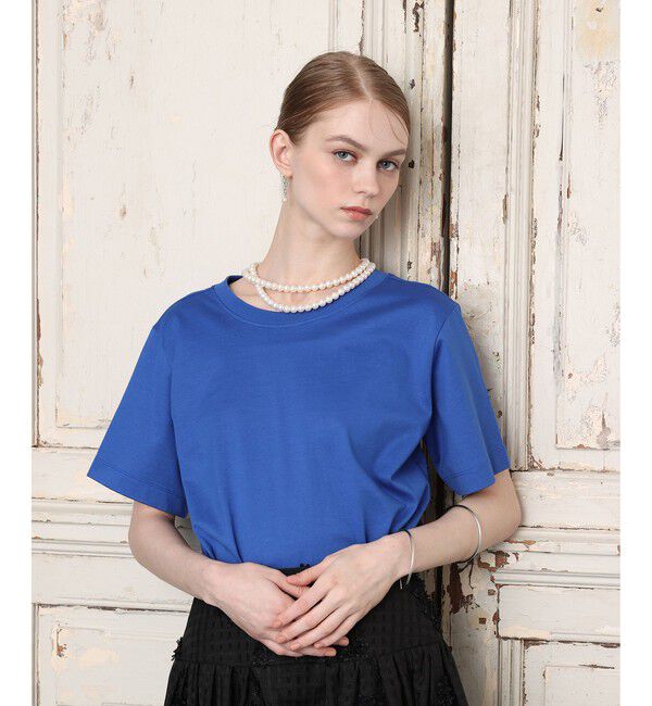 LOULOU WILLOUGHBY「パールネックレスＴシャツ」|Tシャツ・カットソー|