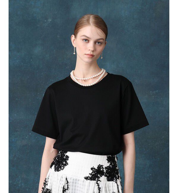 LOULOU WILLOUGHBY「パールネックレスＴシャツ」|Tシャツ・カットソー|