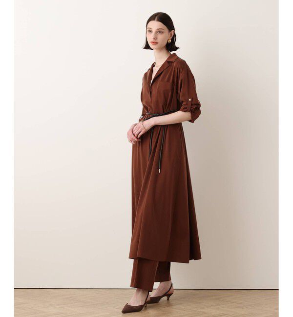 allureville「フィブリルストレッチシャツワンピース」|ワンピース|