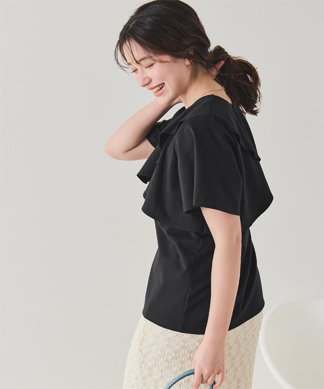 titivate「機能性カットソーフレアデザイントップス」|Tシャツ・カットソー|