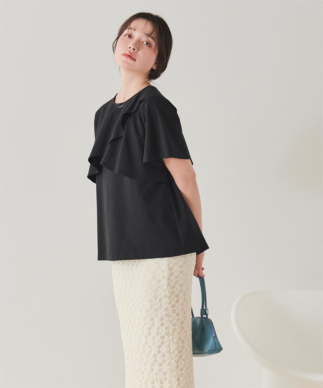 titivate「機能性カットソーフレアデザイントップス」|Tシャツ・カットソー|