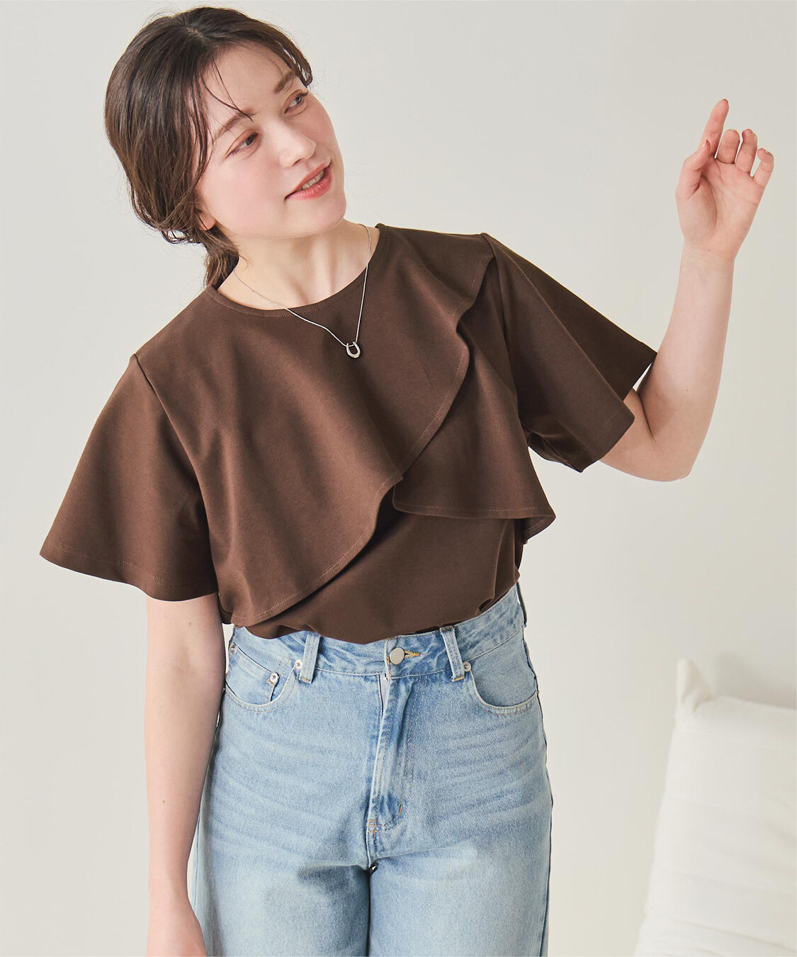 titivate「機能性カットソーフレアデザイントップス」|Tシャツ・カットソー|