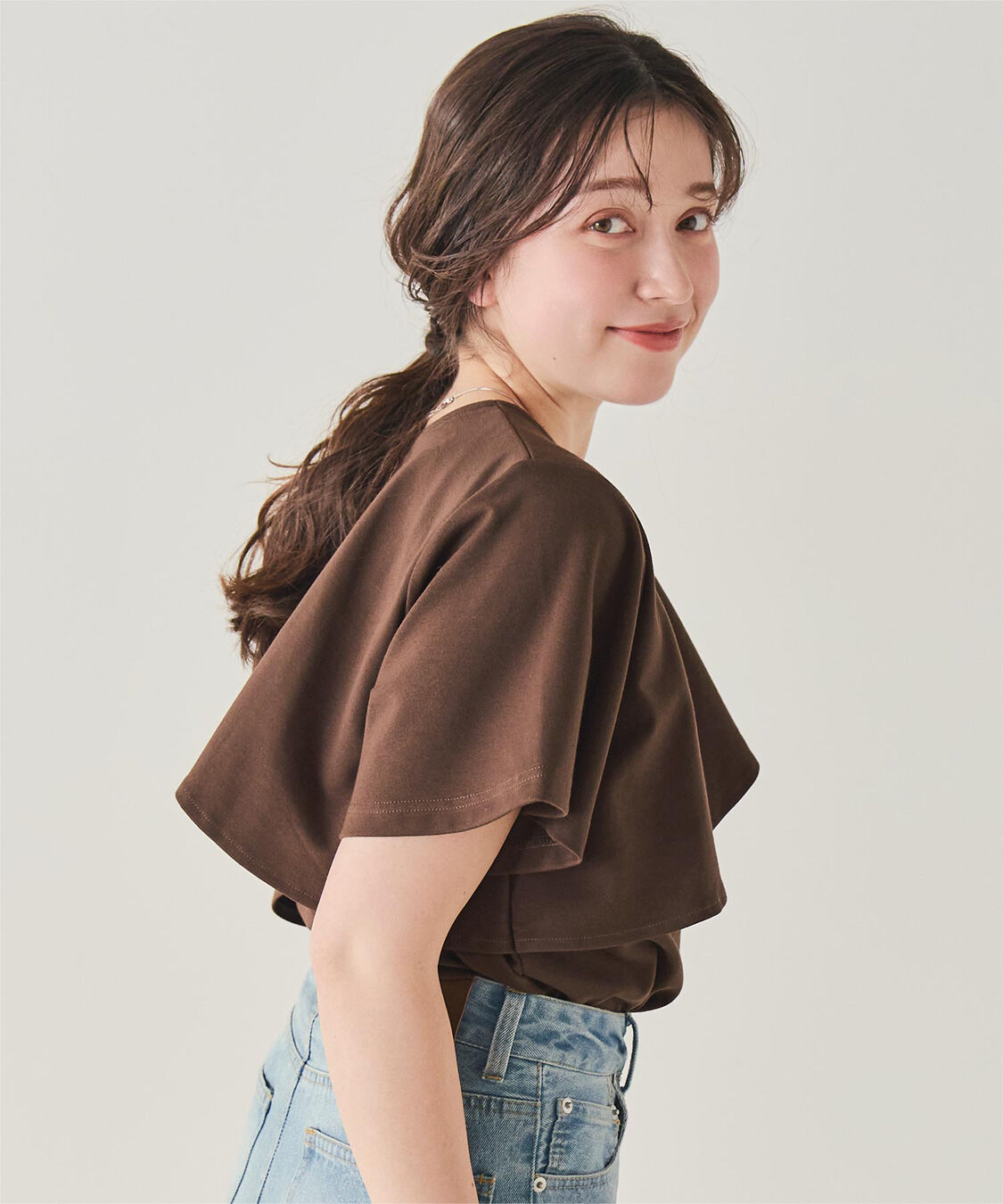 titivate「機能性カットソーフレアデザイントップス」|Tシャツ・カットソー|