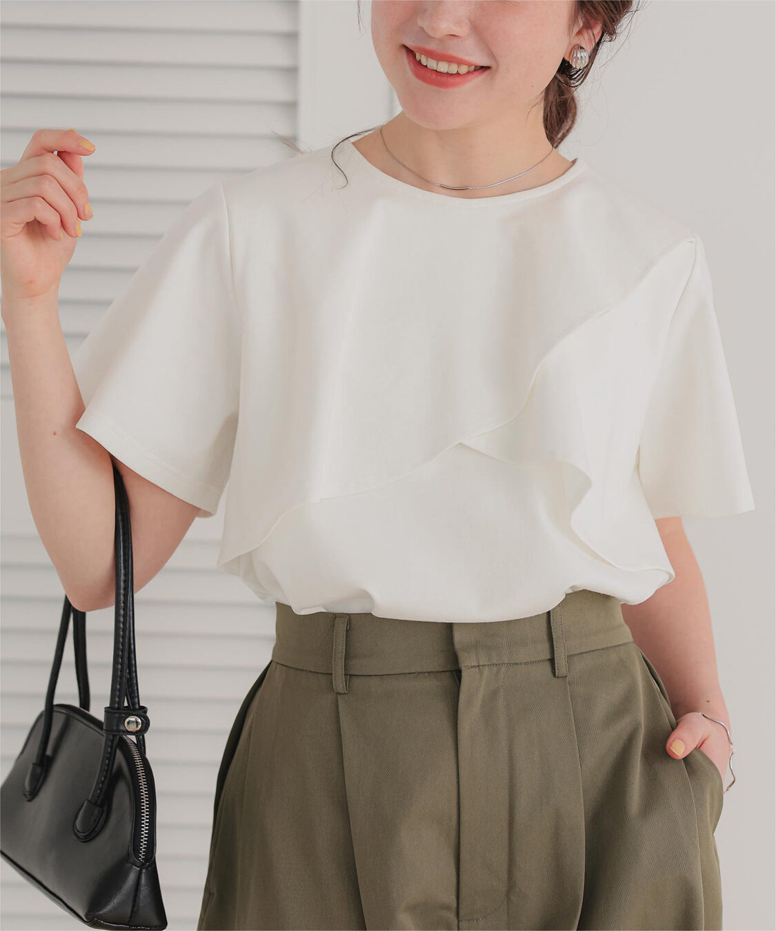 titivate「機能性カットソーフレアデザイントップス」|Tシャツ・カットソー|