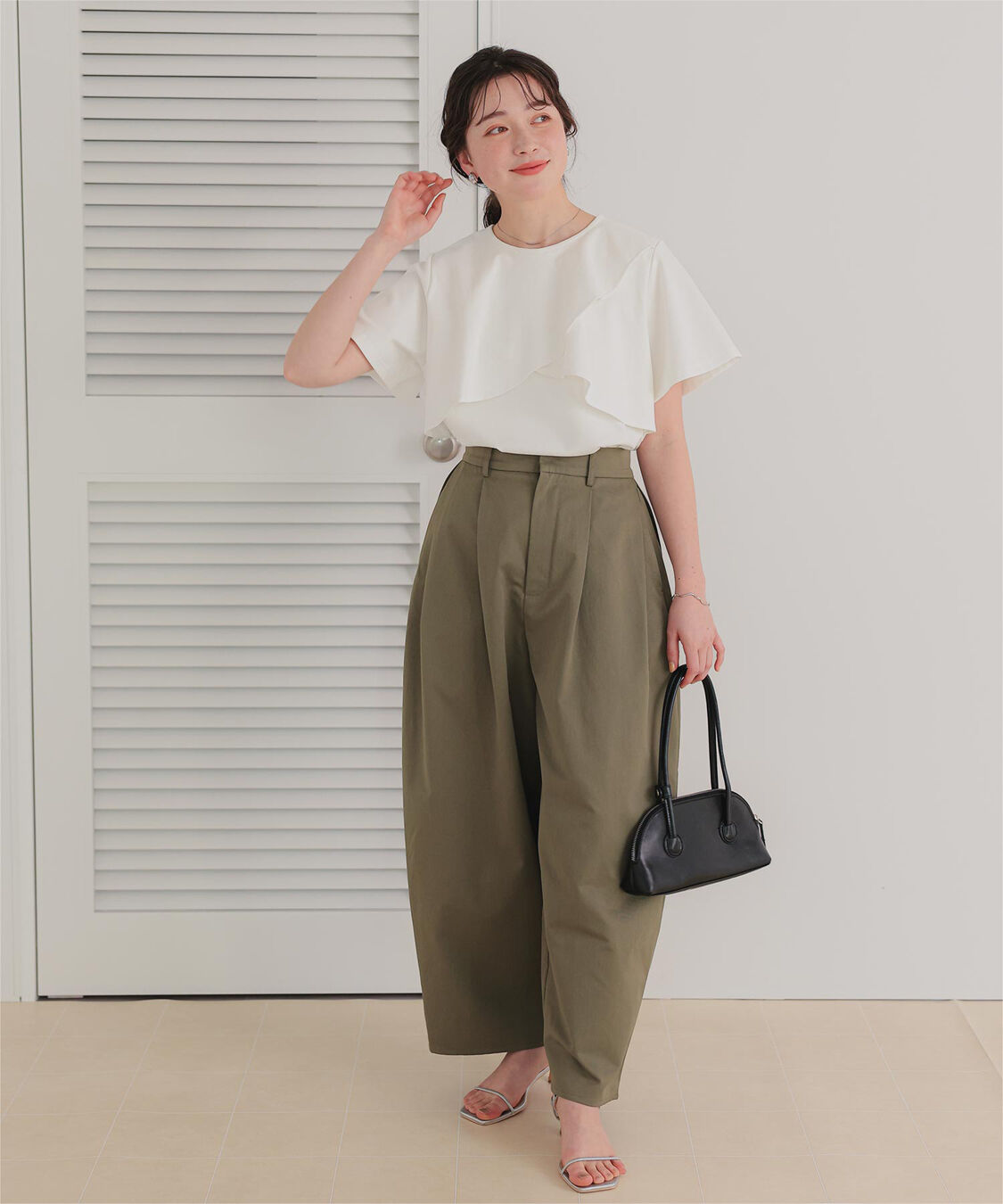 titivate「機能性カットソーフレアデザイントップス」|Tシャツ・カットソー|