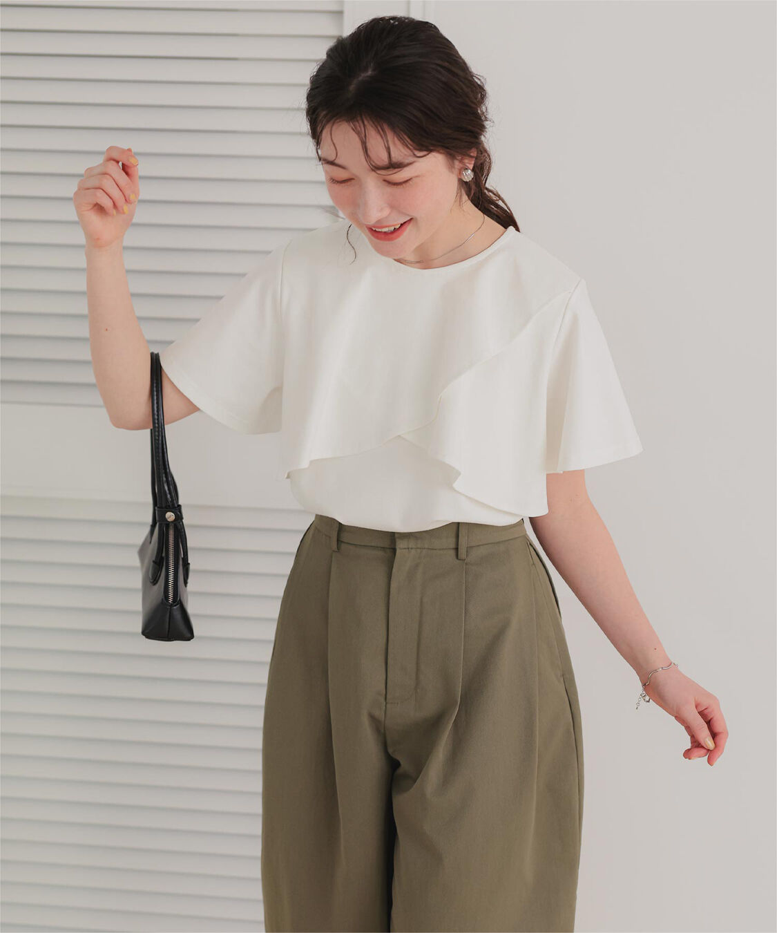 titivate「機能性カットソーフレアデザイントップス」|Tシャツ・カットソー|