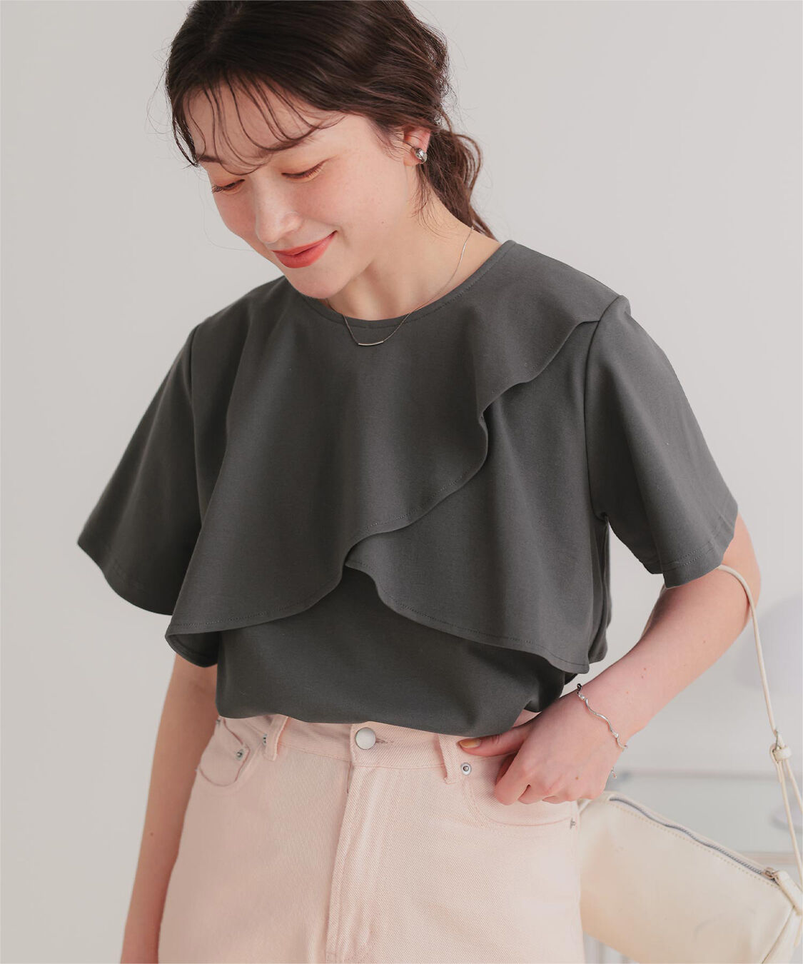 titivate「機能性カットソーフレアデザイントップス」|Tシャツ・カットソー|