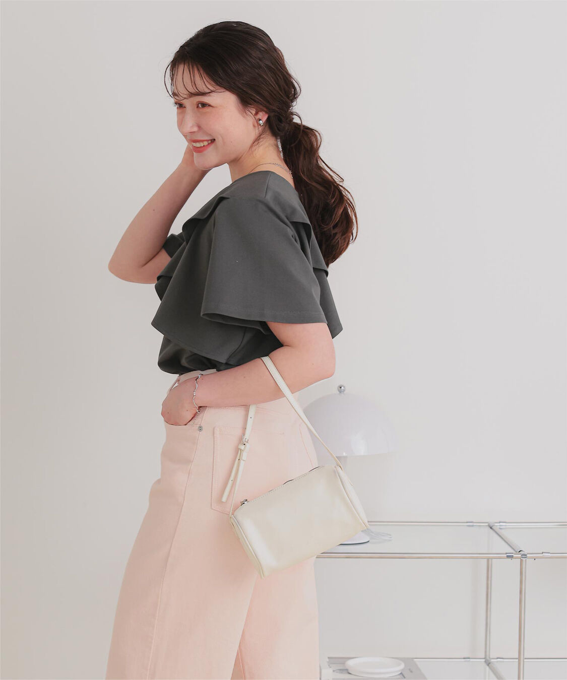 titivate「機能性カットソーフレアデザイントップス」|Tシャツ・カットソー|