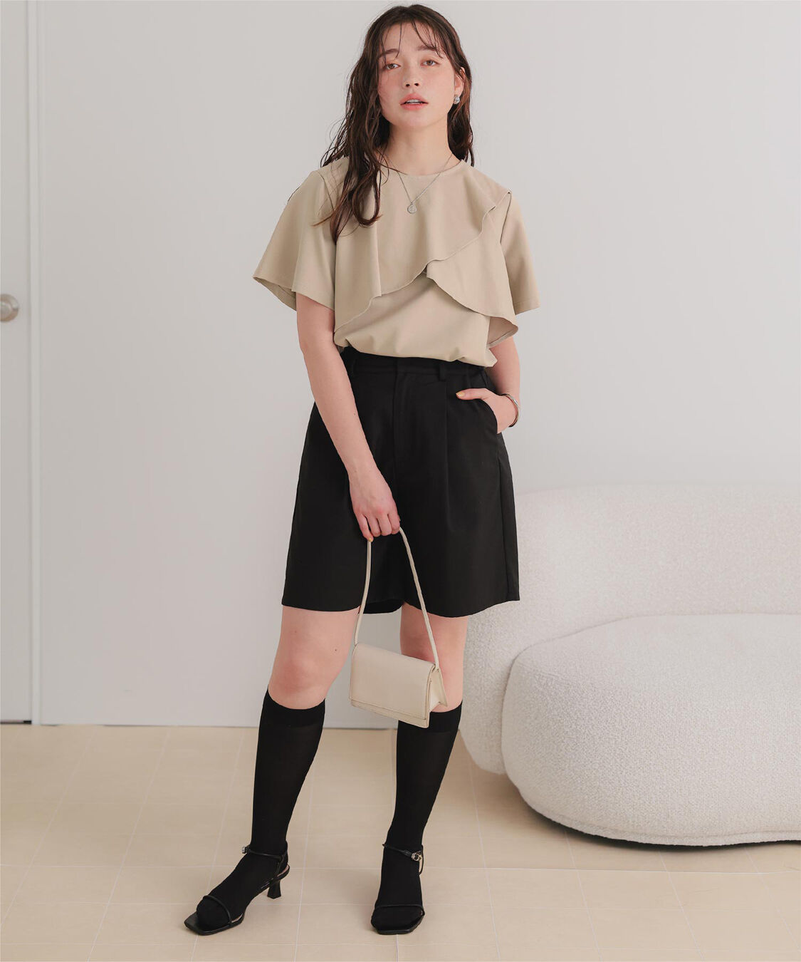 titivate「機能性カットソーフレアデザイントップス」|Tシャツ・カットソー|