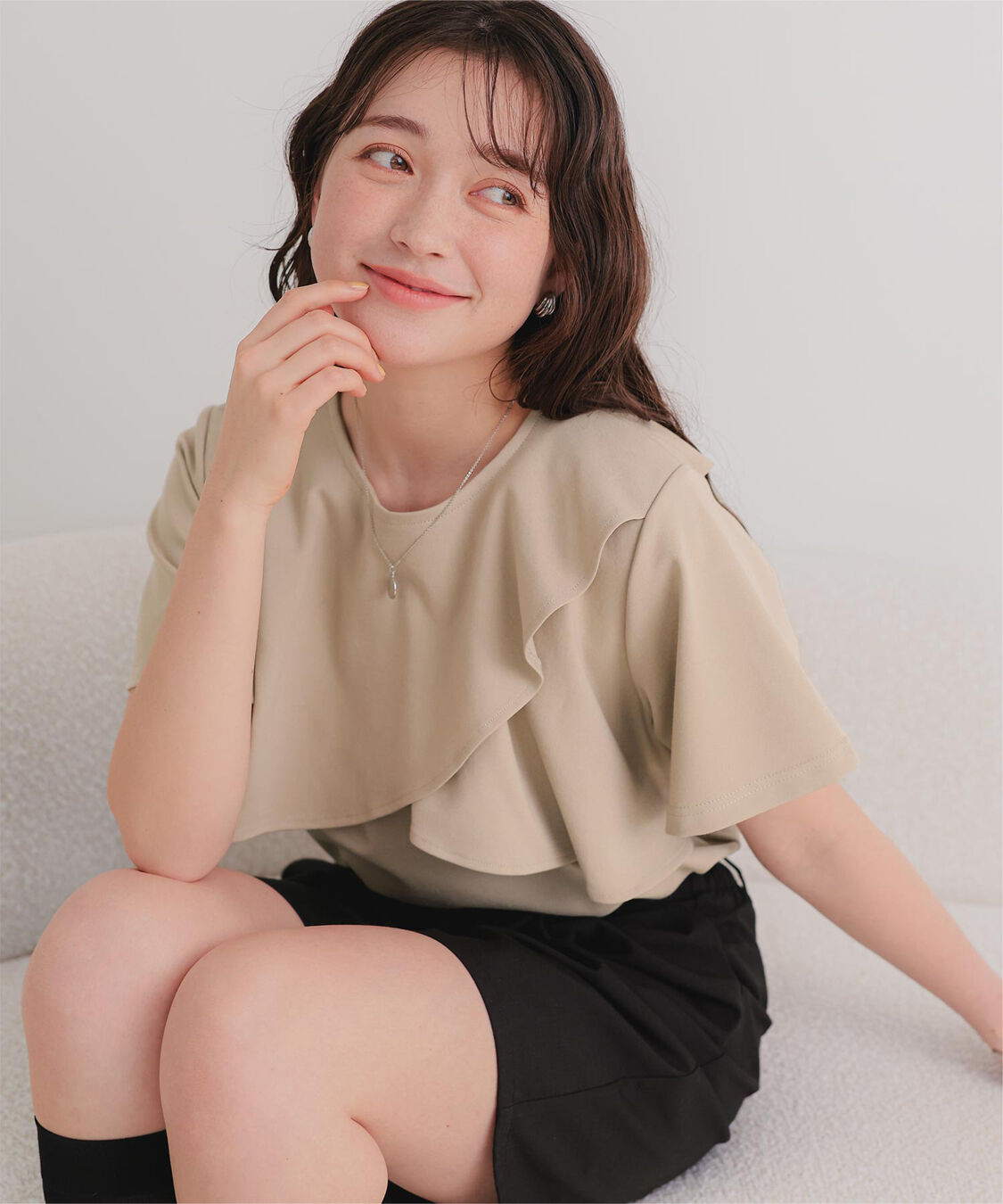 titivate「機能性カットソーフレアデザイントップス」|Tシャツ・カットソー|