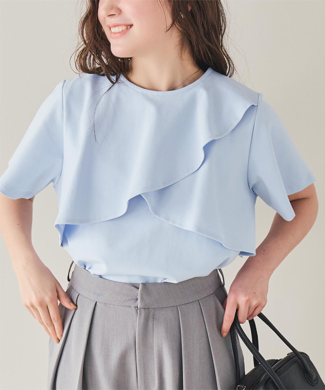 titivate「機能性カットソーフレアデザイントップス」|Tシャツ・カットソー|
