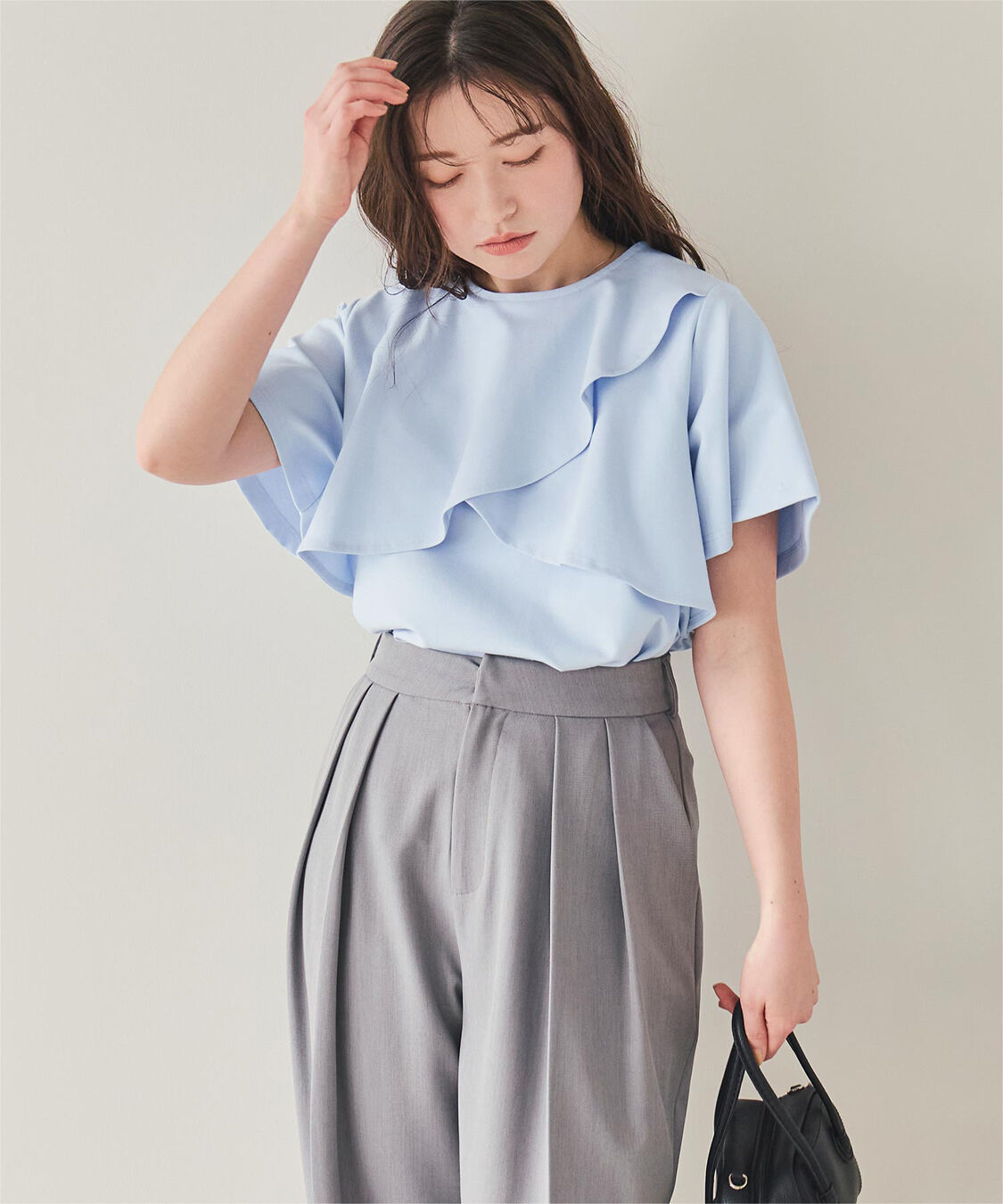 titivate「機能性カットソーフレアデザイントップス」|Tシャツ・カットソー|