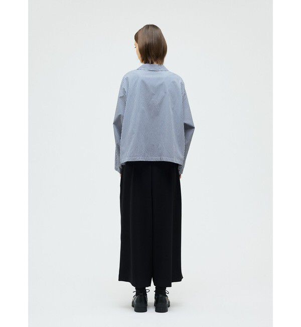mizuiro ind「mizuiro ind ストライプカバーオール」|シャツ・ブラウス|