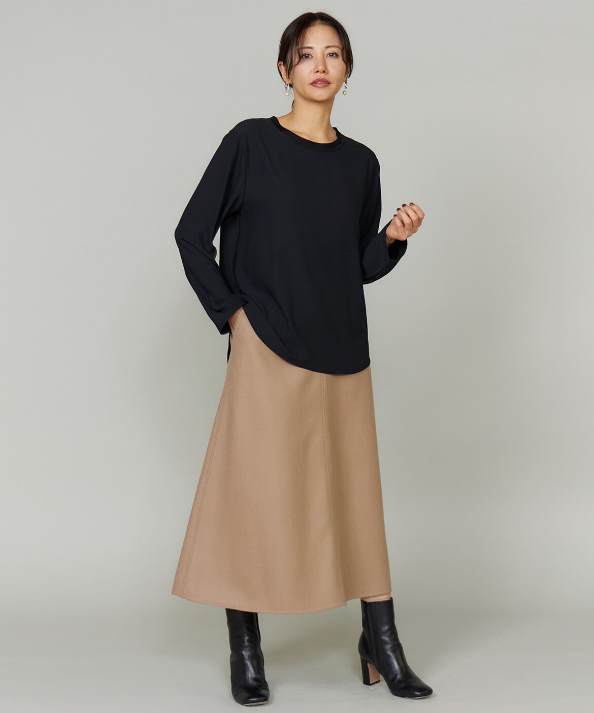 INED「吸汗速乾ジョーゼットプルオーバー」|Tシャツ・カットソー|