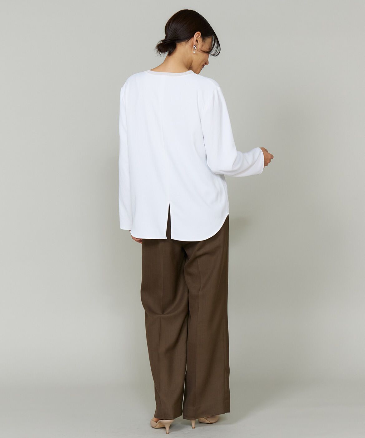 INED「吸汗速乾ジョーゼットプルオーバー」|Tシャツ・カットソー|