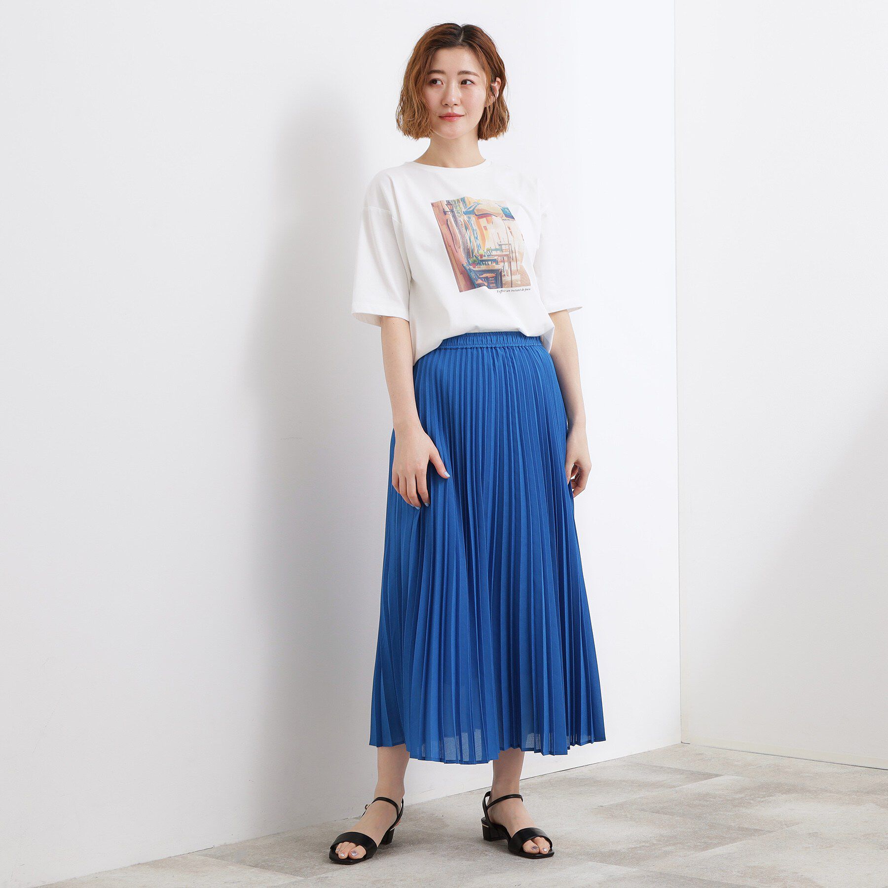 grove「【体型カバー・洗える】ドライタッチプリーツスカート」|スカート|
