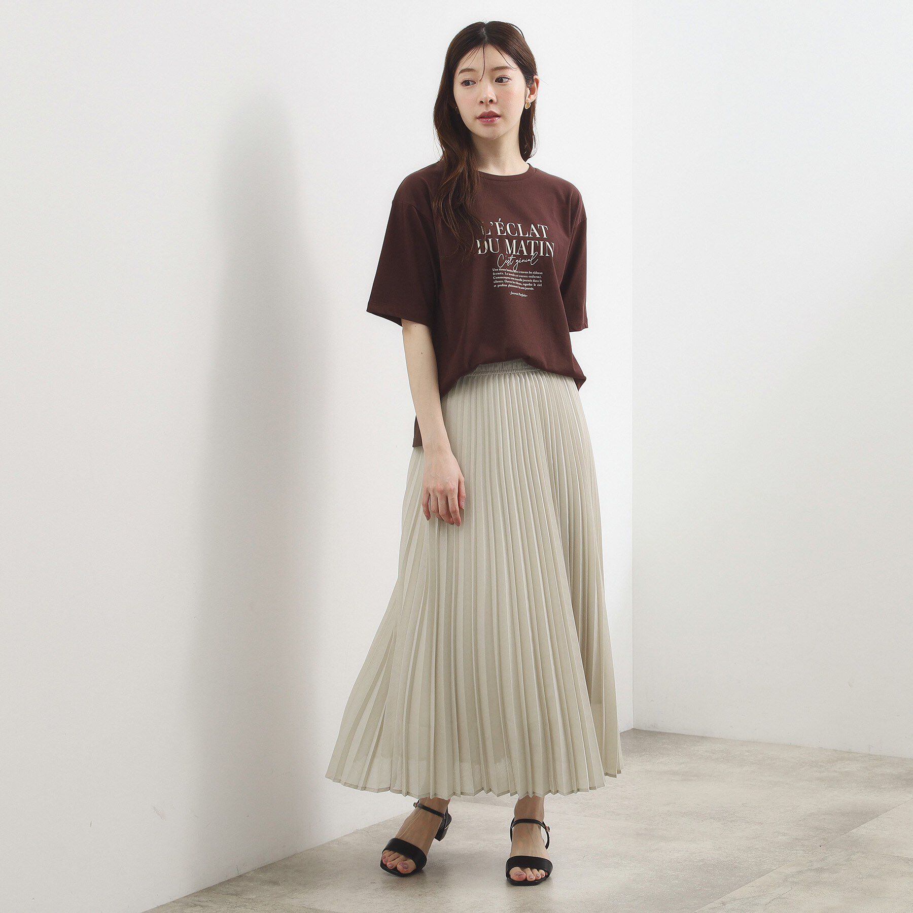 grove「【体型カバー・洗える】ドライタッチプリーツスカート」|スカート|