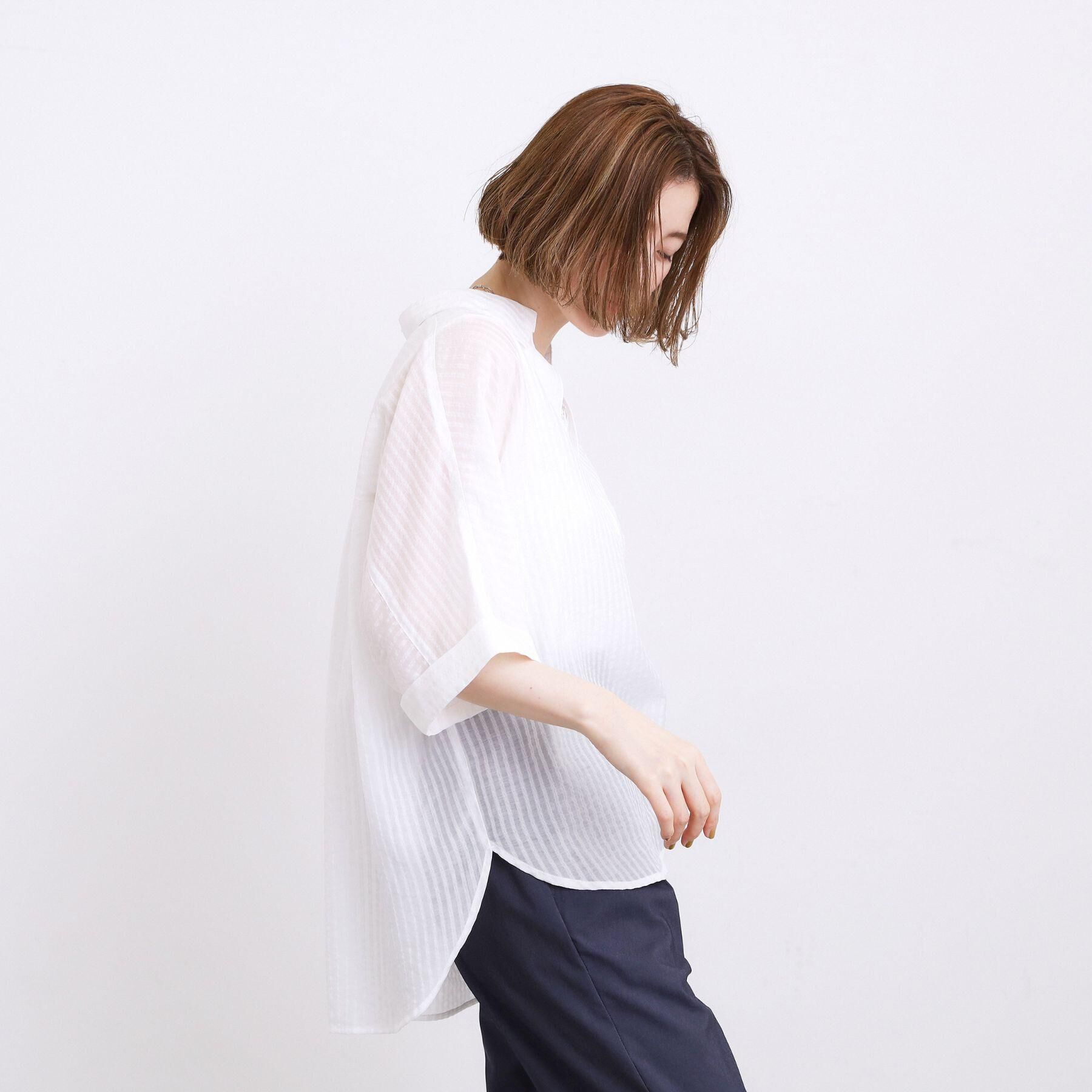 grove「【洗濯機◎・体型カバー】ON/OFF使える、シアースキッパーシャツ」|シャツ・ブラウス|