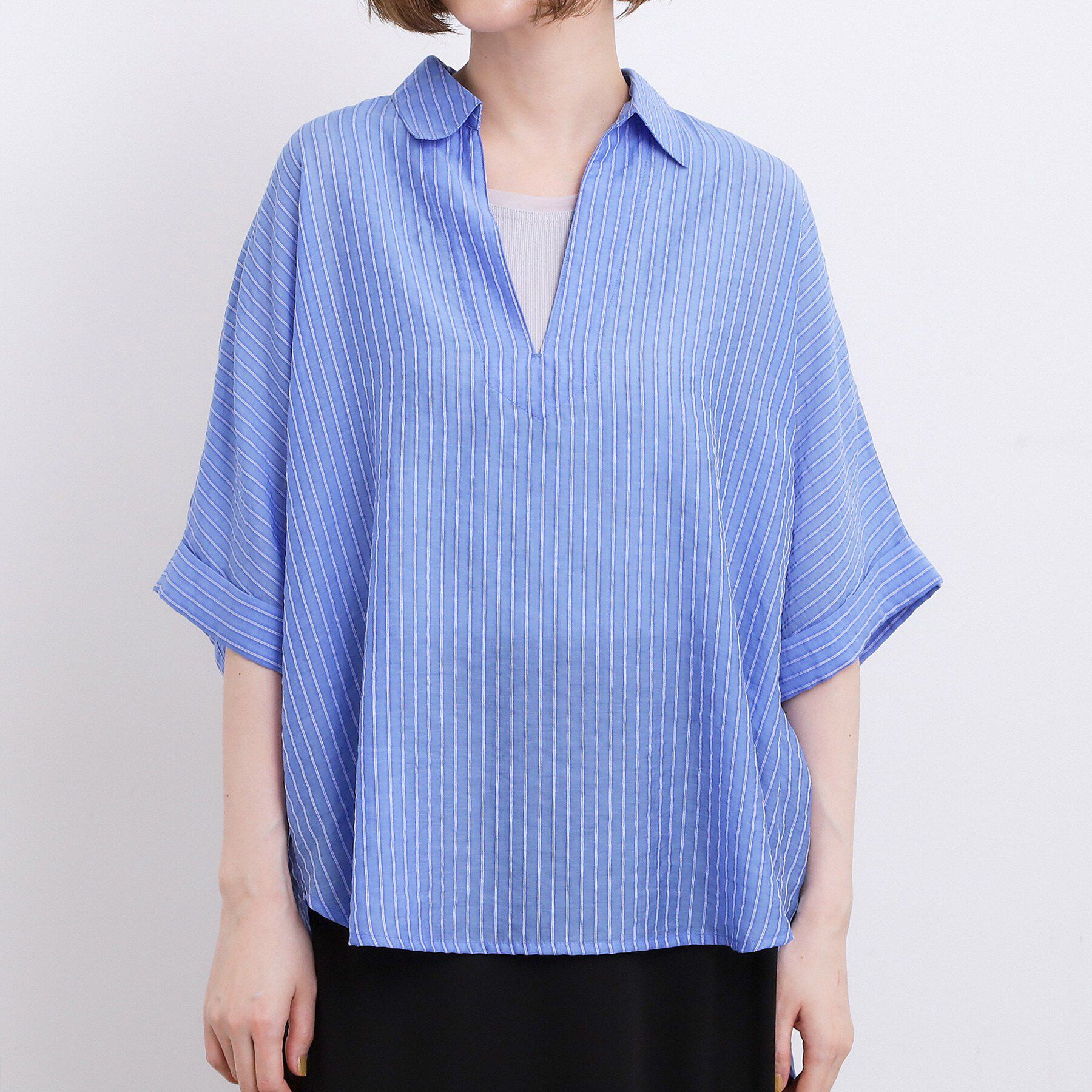 grove「【洗濯機◎・体型カバー】ON/OFF使える、シアースキッパーシャツ」|シャツ・ブラウス|