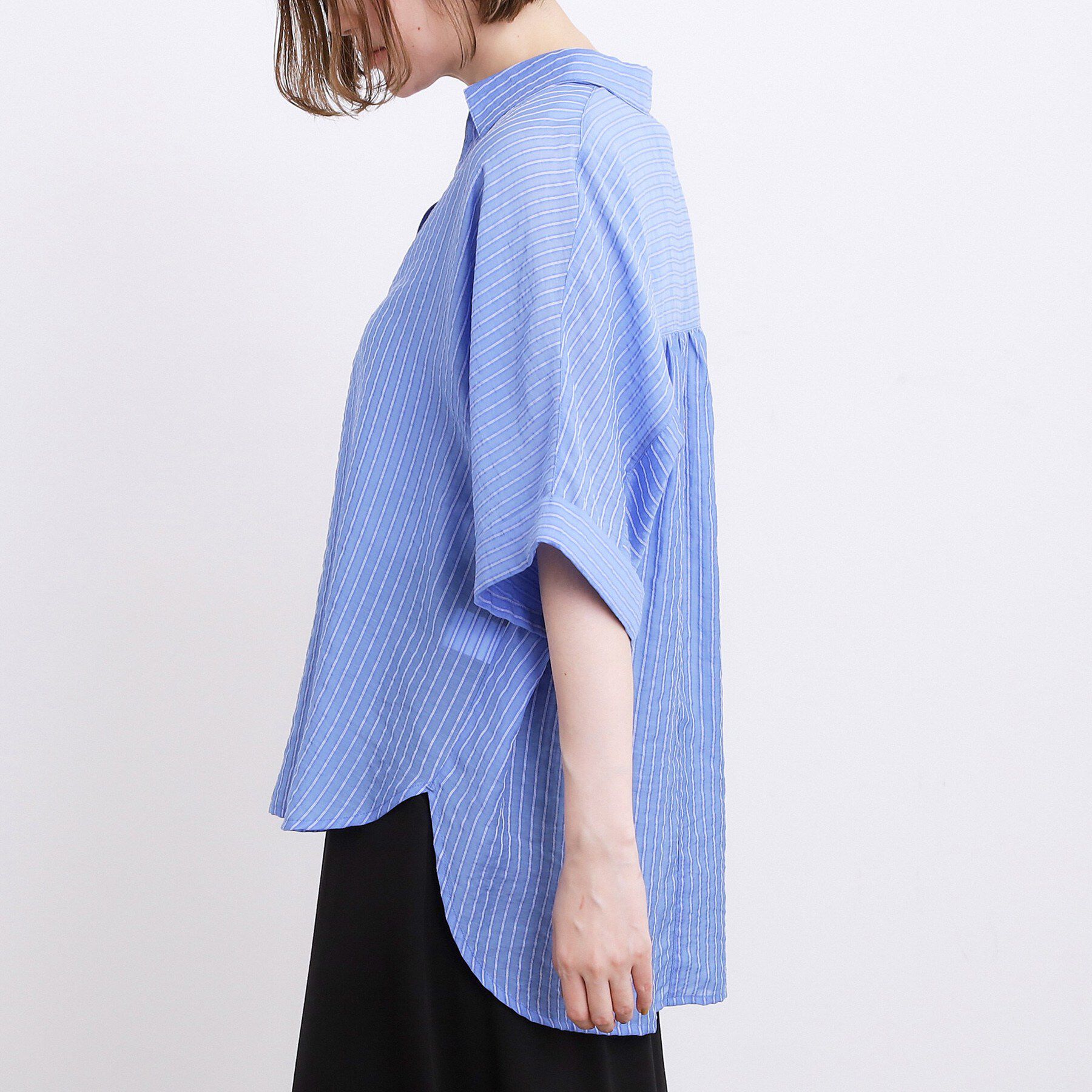 grove「【洗濯機◎・体型カバー】ON/OFF使える、シアースキッパーシャツ」|シャツ・ブラウス|