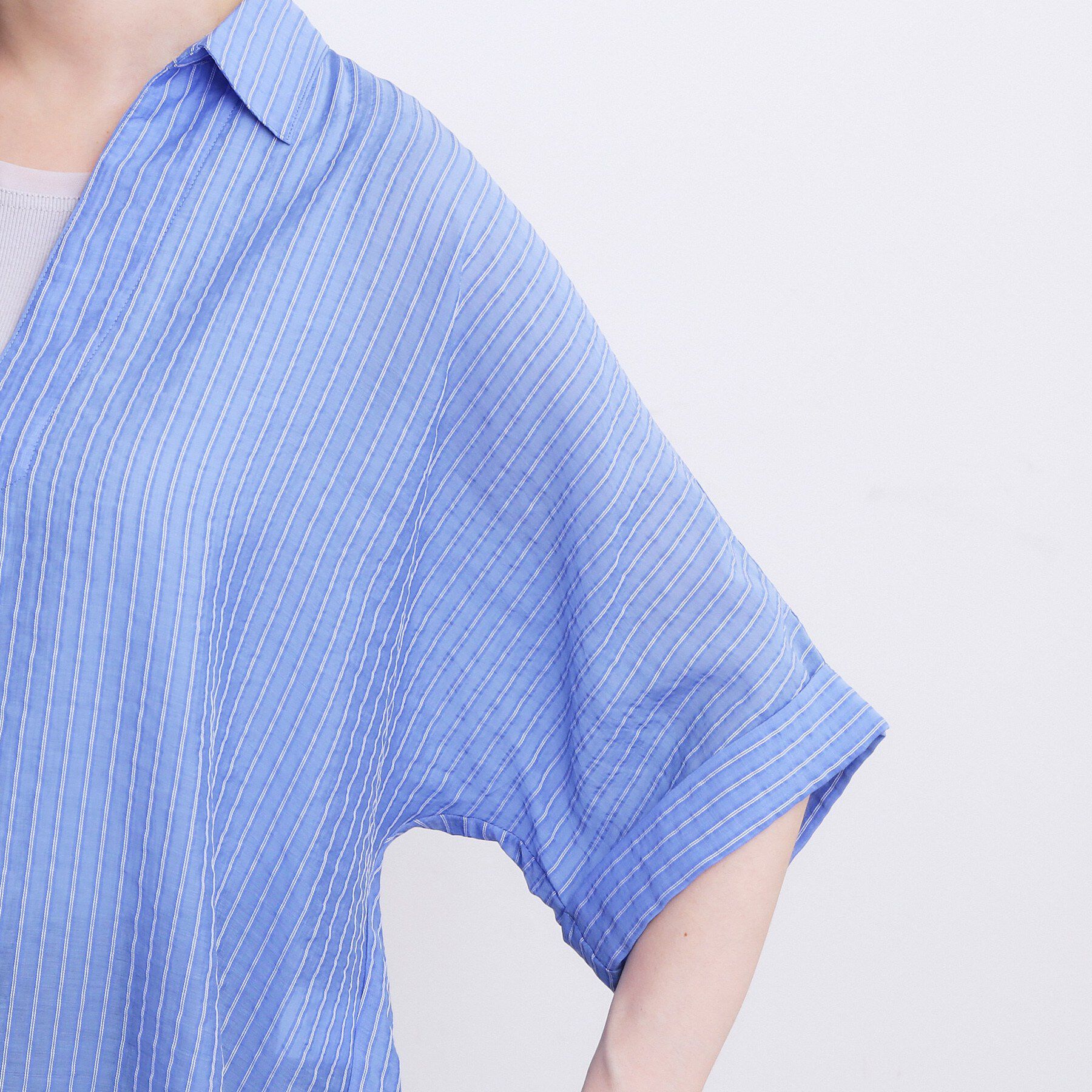 grove「【洗濯機◎・体型カバー】ON/OFF使える、シアースキッパーシャツ」|シャツ・ブラウス|