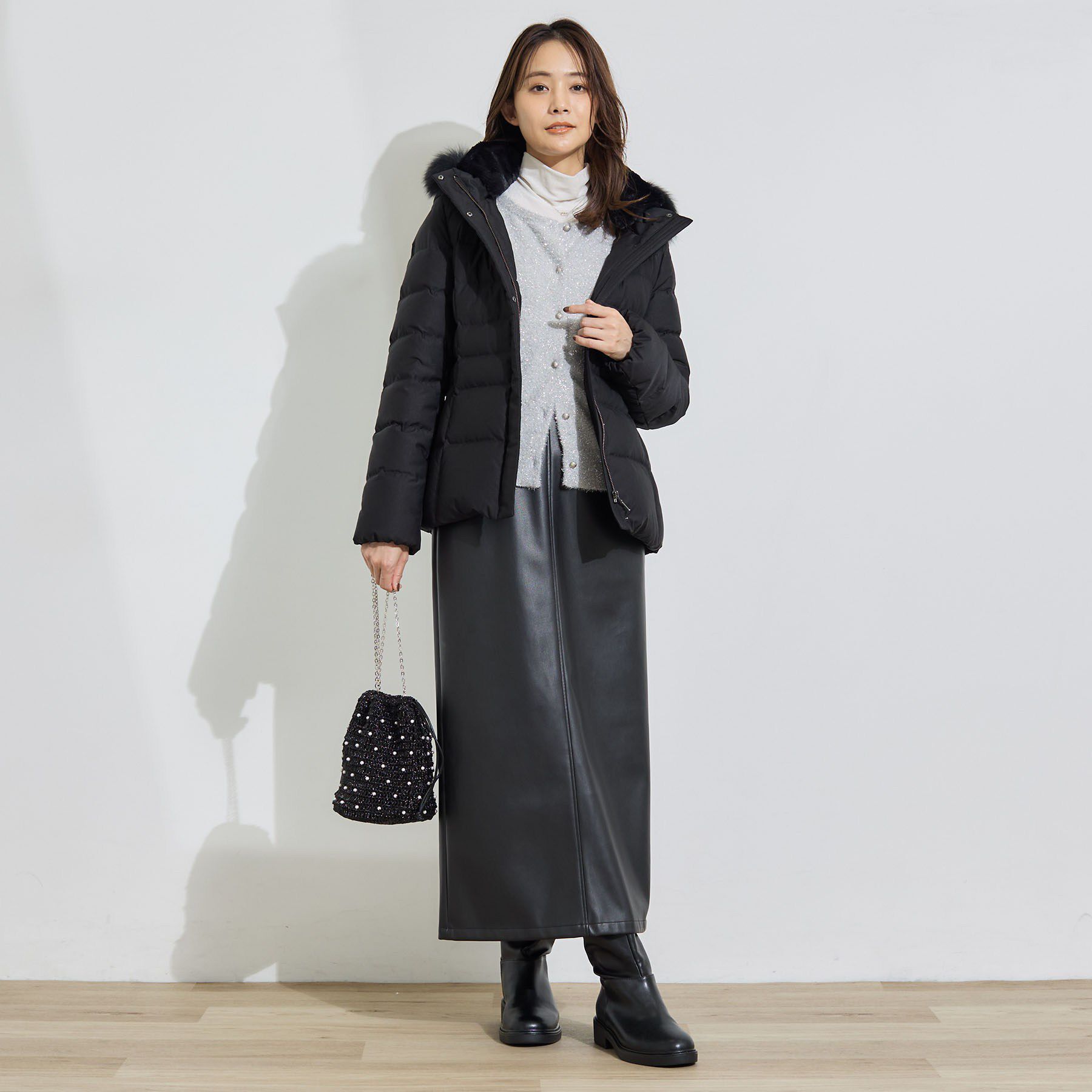 INDIVI「【名品／撥水／抗菌防臭】ショート丈リサイクルダウンコート」|ダウン|