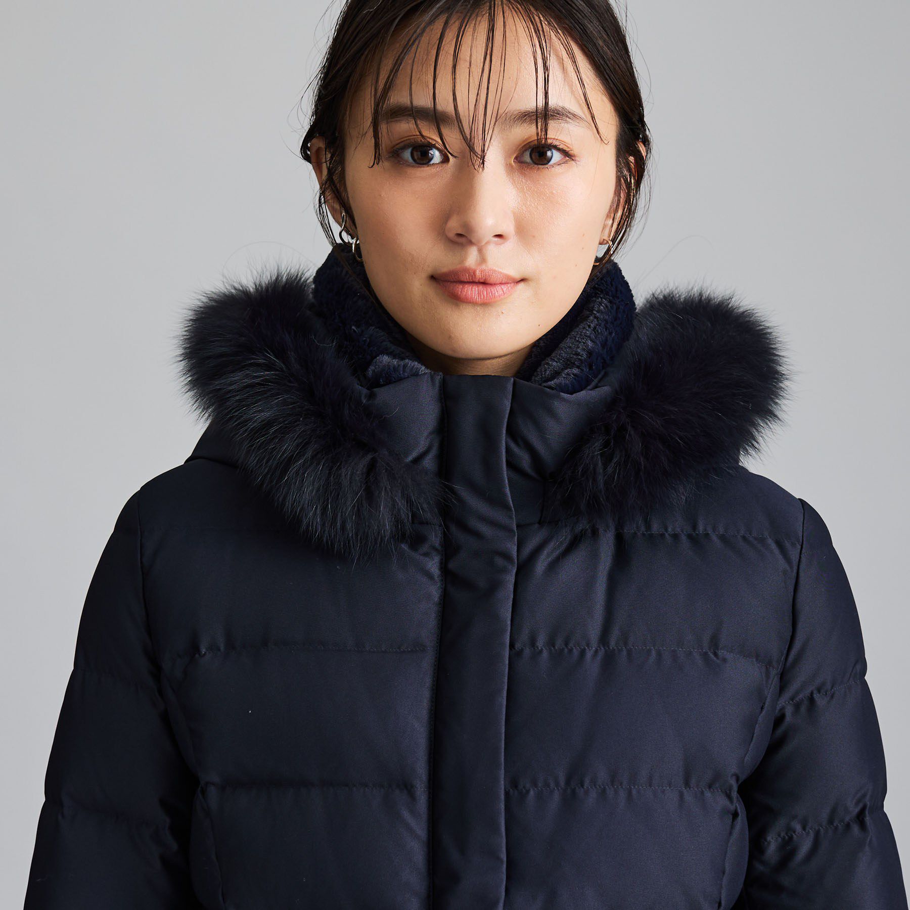 INDIVI「【名品／撥水／抗菌防臭】ショート丈リサイクルダウンコート」|ダウン|