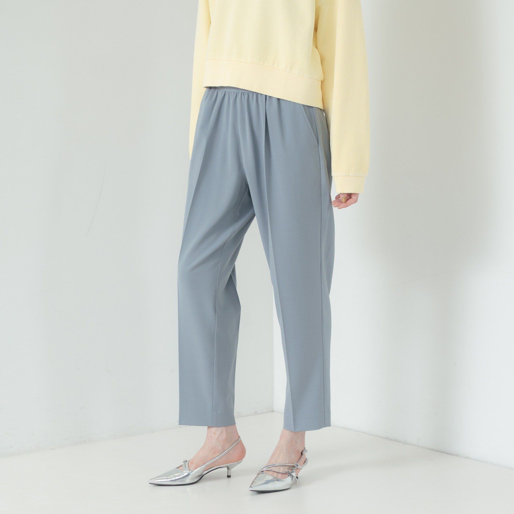 GALLEST「Comfy SET UP｜イージーテーパードパンツ【セットアップ対応／通勤／カセット服／接触冷感／U」|その他|ブルー(091)