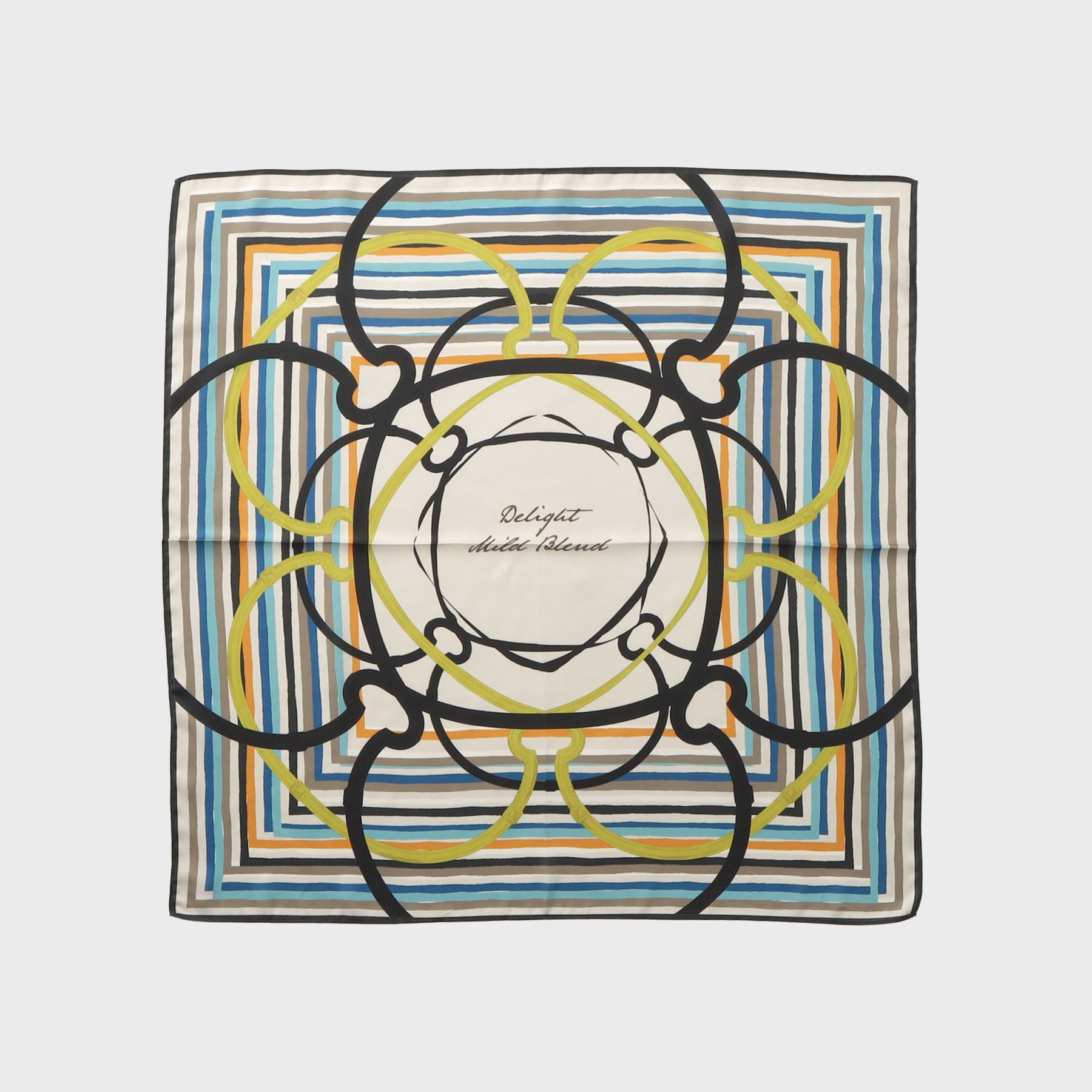 INDIVI「【70&times;70cm】ランダムストライプスカーフ」|ストール|グレージュ(550)