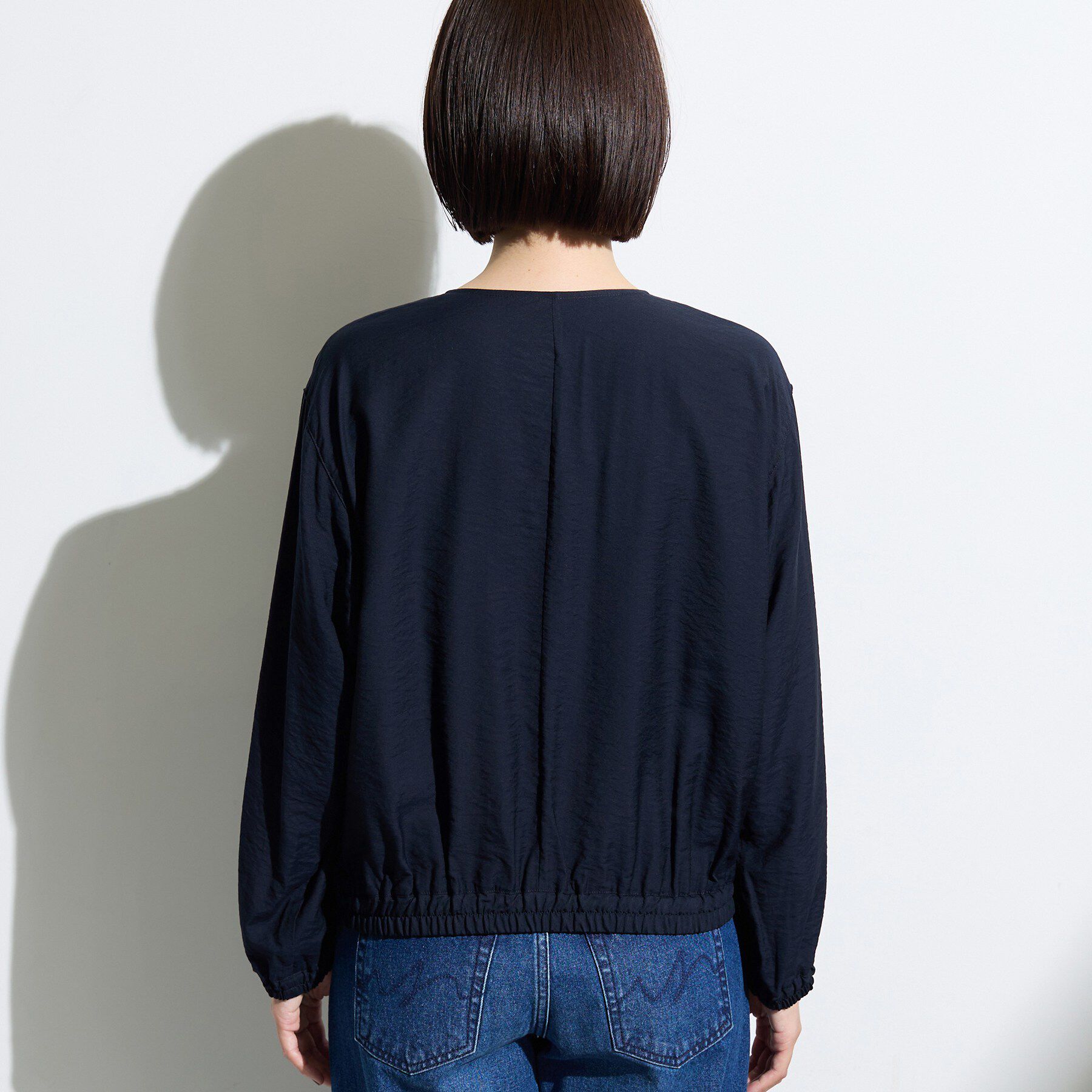 INDIVI「【キレイめ】シンプルノーカラーブルゾン」|ブルゾン・スタジャン|