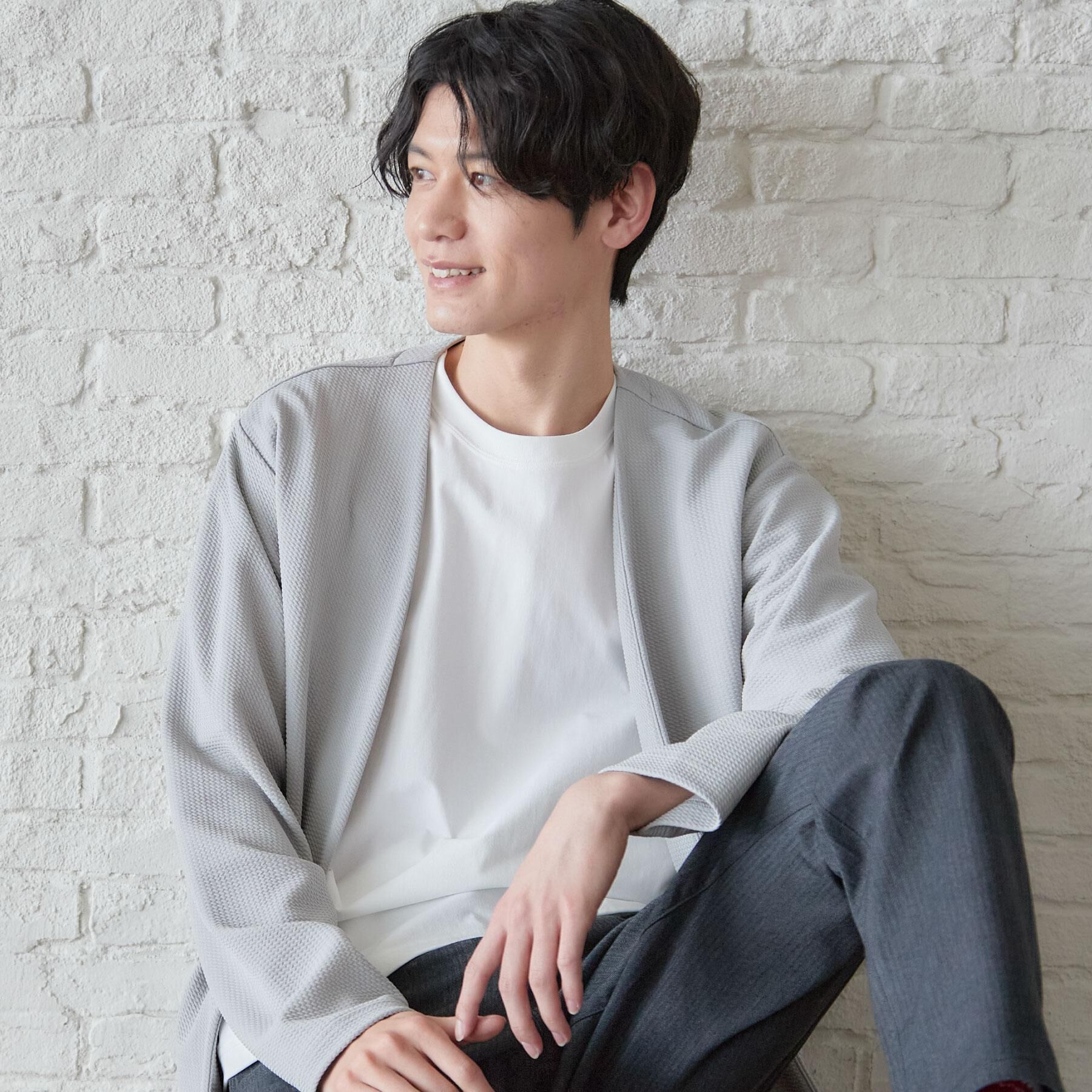 THE SHOP TK「【2点セット】カーディガン＋半袖Tシャツ 洗濯機OK」|カーディガン|