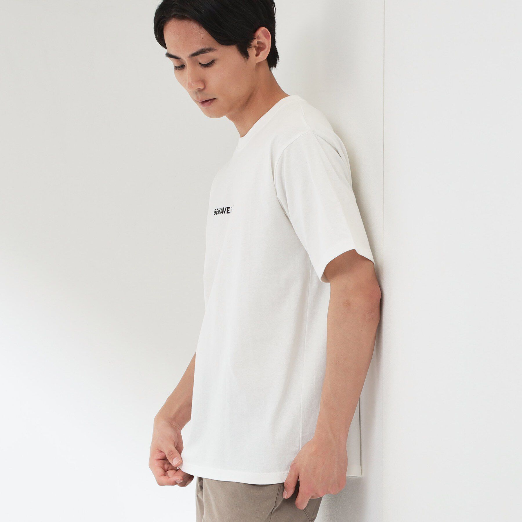 THE SHOP TK「【なめらかでソフトな肌触り】ロゴ コットン半袖Tシャツ 洗濯機OK」|Tシャツ・カットソー|