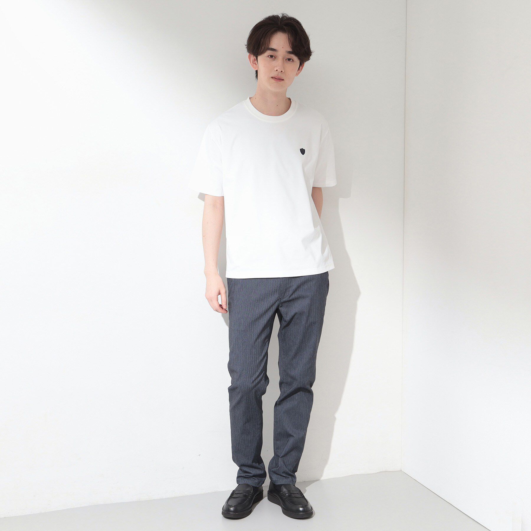 THE SHOP TK「メッシュ五分袖カーディガン＋半袖Tシャツ セットアイテム 洗濯機OK」|カーディガン|