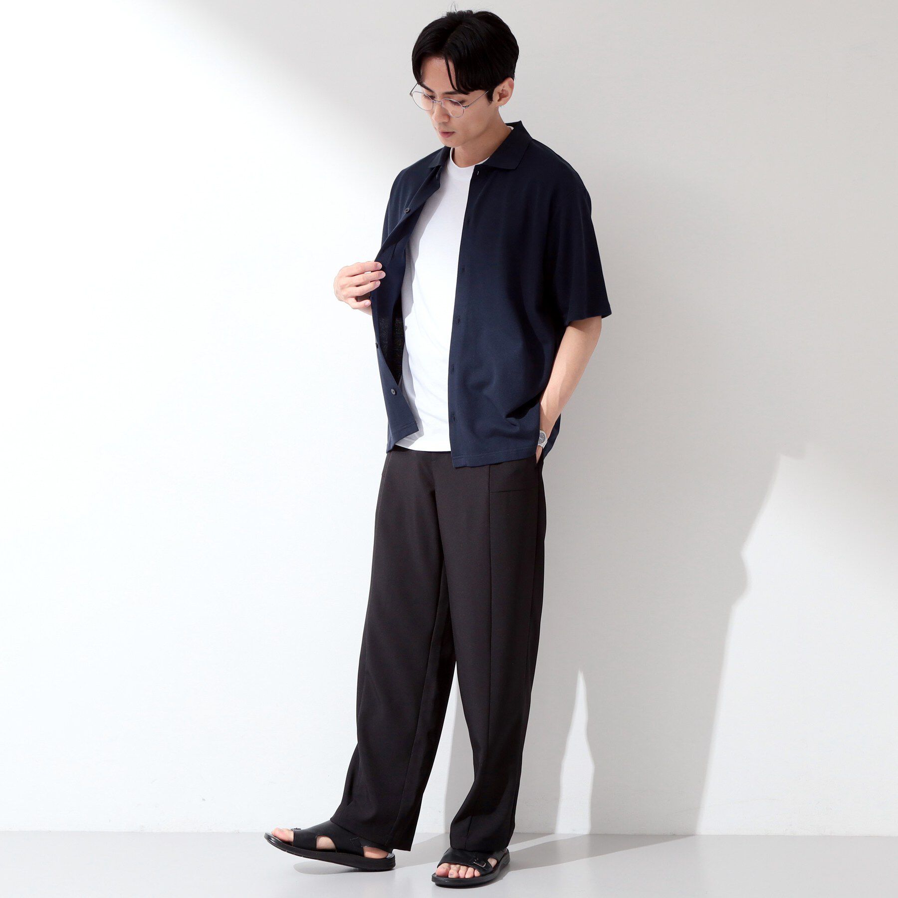 THE SHOP TK「【半袖シャツ＋インナー セットアイテム】カノコ半袖シャツ＆半袖Tシャツ」|カーディガン|