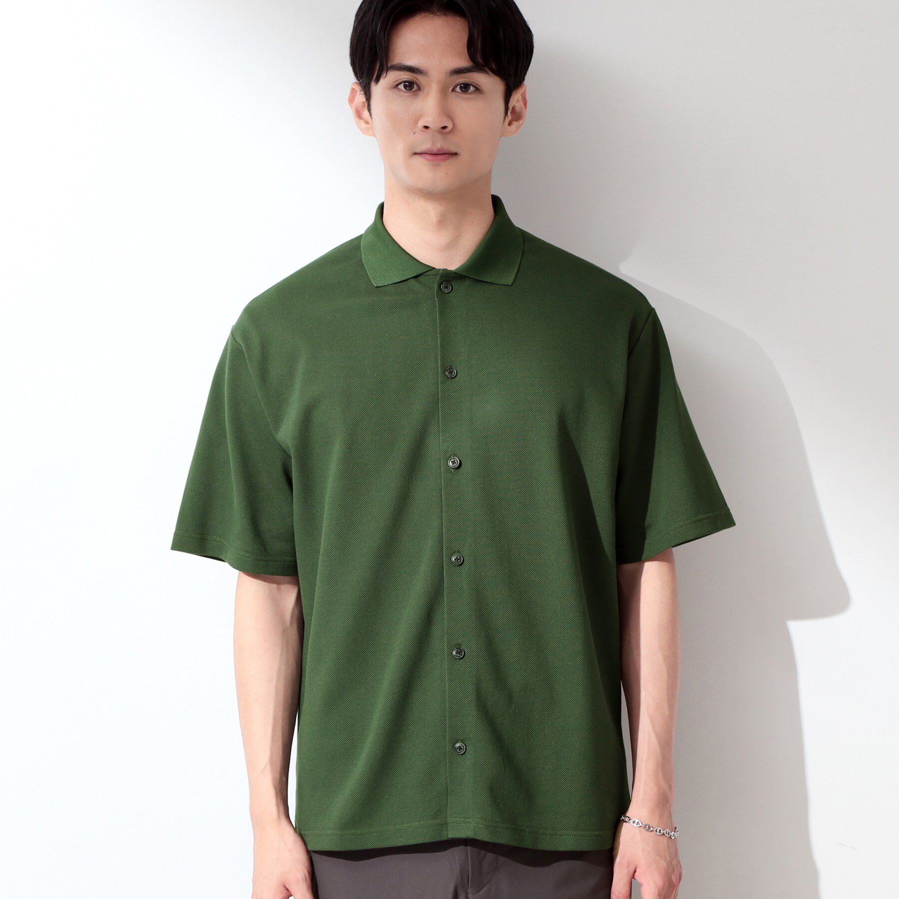 THE SHOP TK「【半袖シャツ＋インナー セットアイテム】カノコ半袖シャツ＆半袖Tシャツ」|カーディガン|