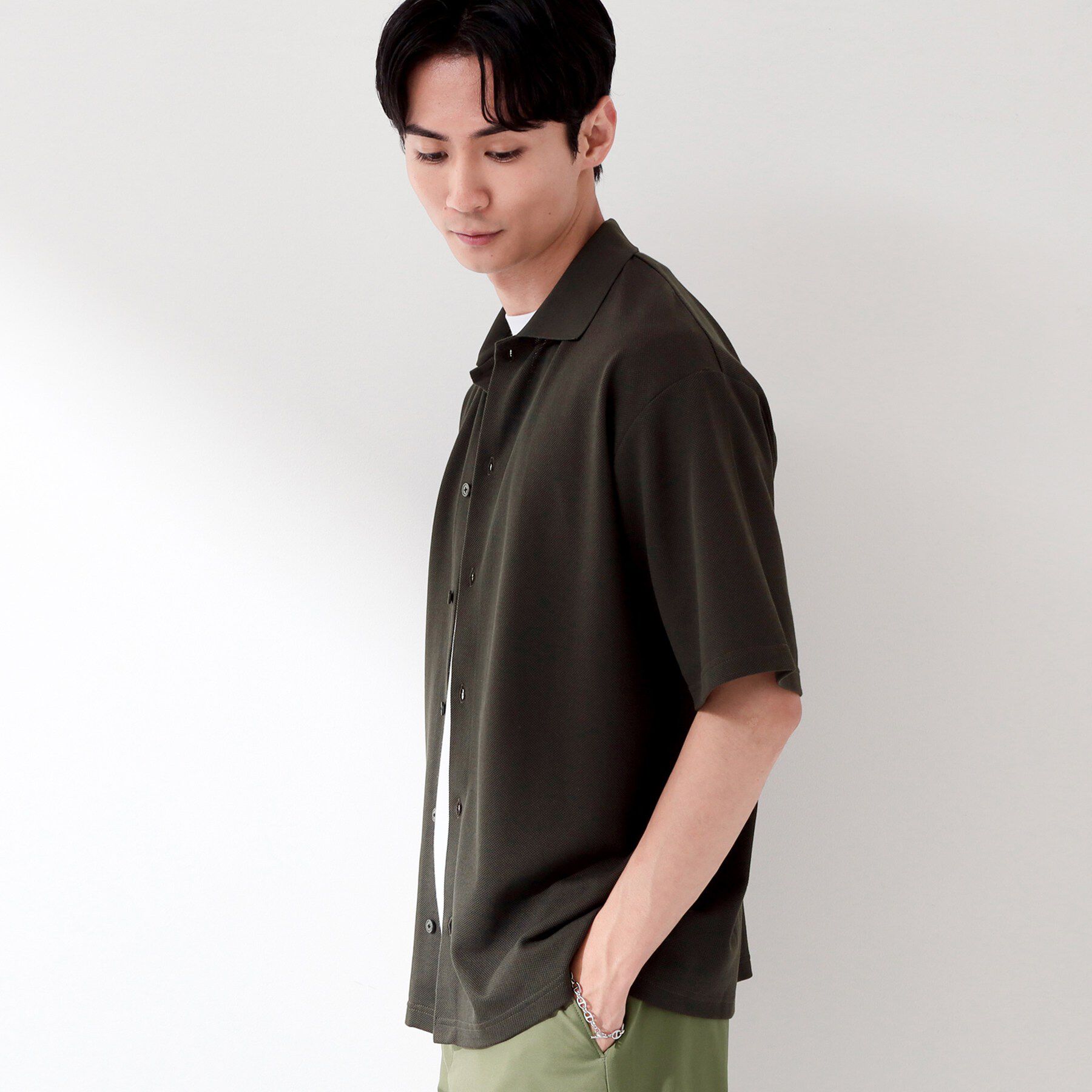 THE SHOP TK「【半袖シャツ＋インナー セットアイテム】カノコ半袖シャツ＆半袖Tシャツ」|カーディガン|