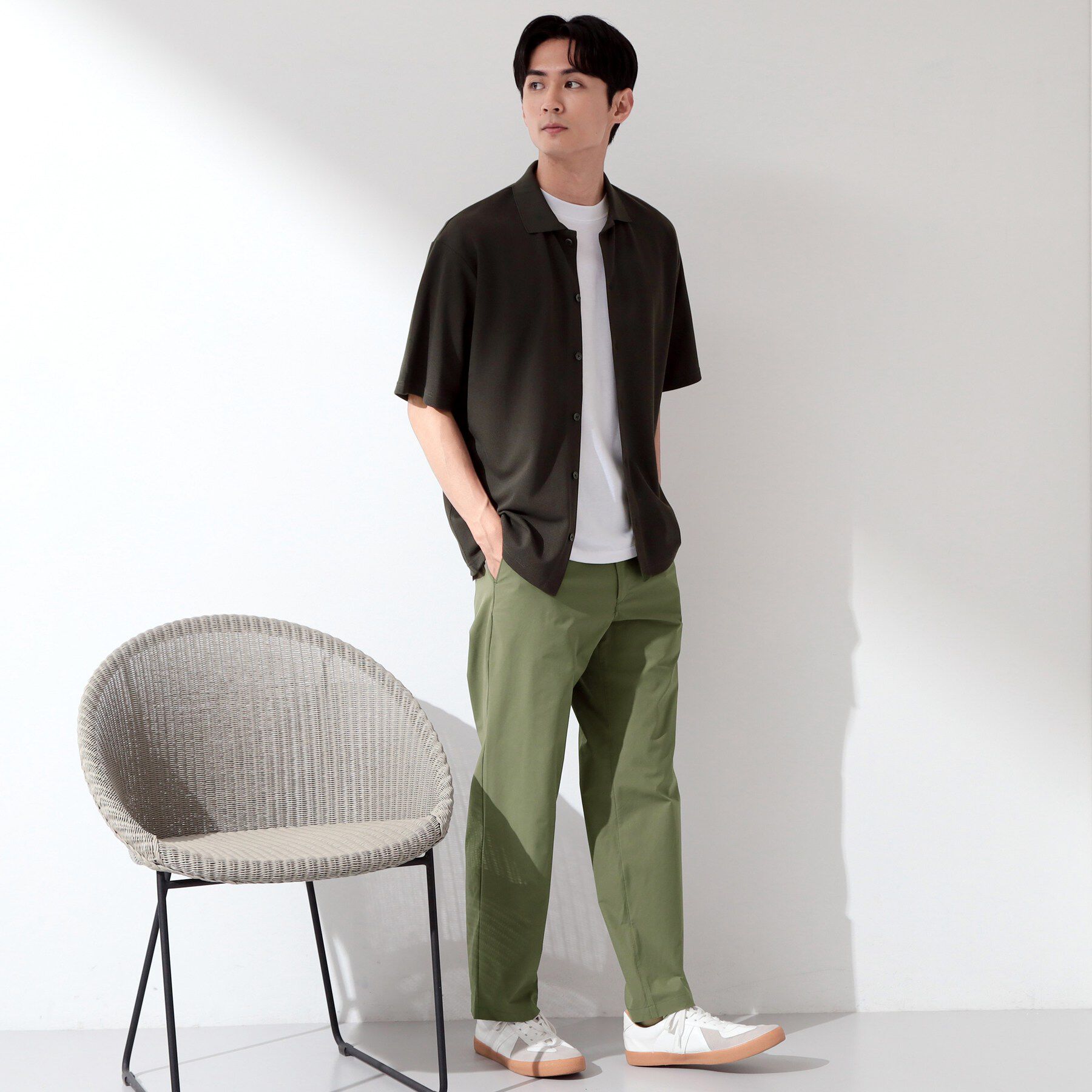 THE SHOP TK「【半袖シャツ＋インナー セットアイテム】カノコ半袖シャツ＆半袖Tシャツ」|カーディガン|