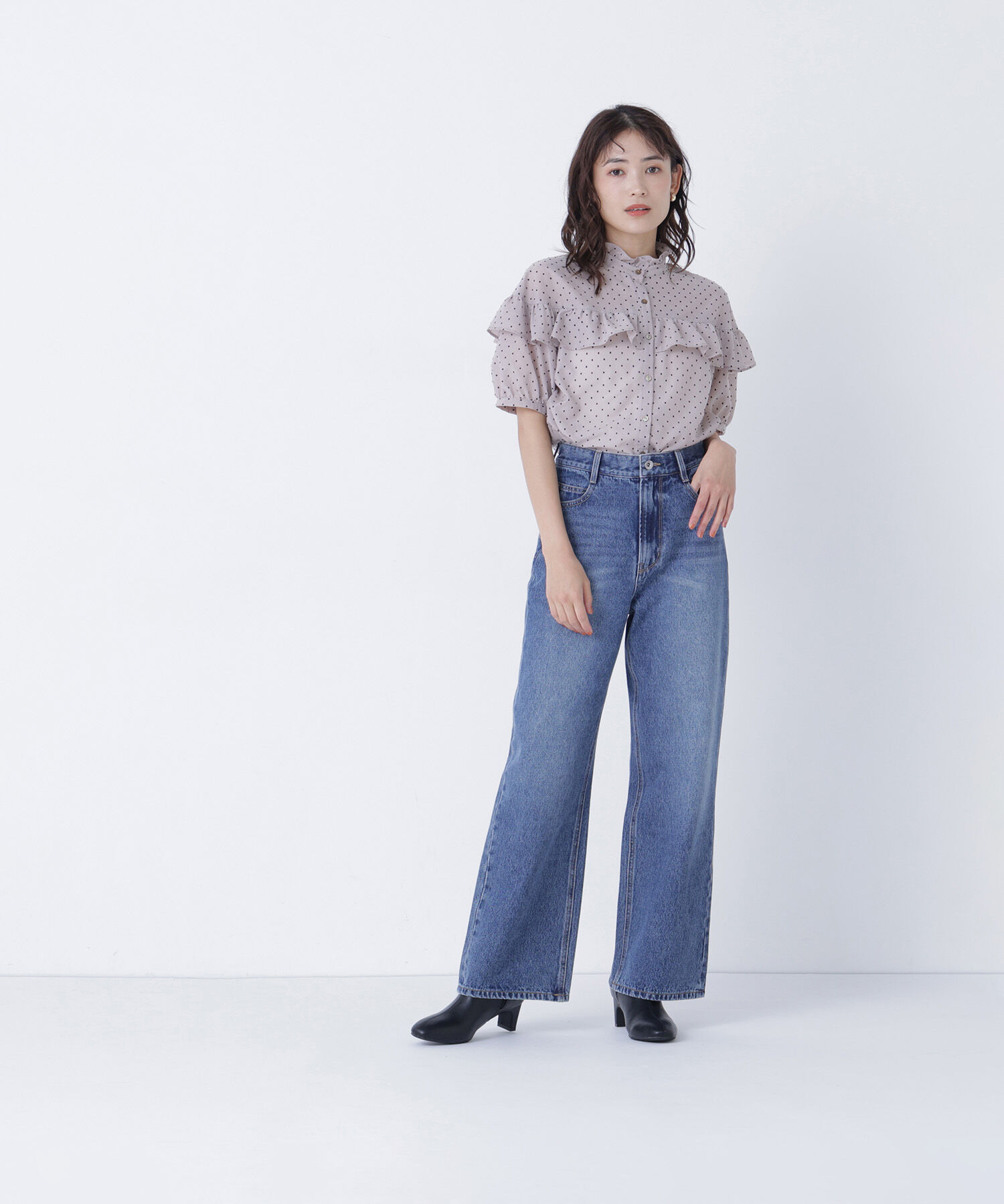  「ワイドストレートデニムパンツ」|その他|