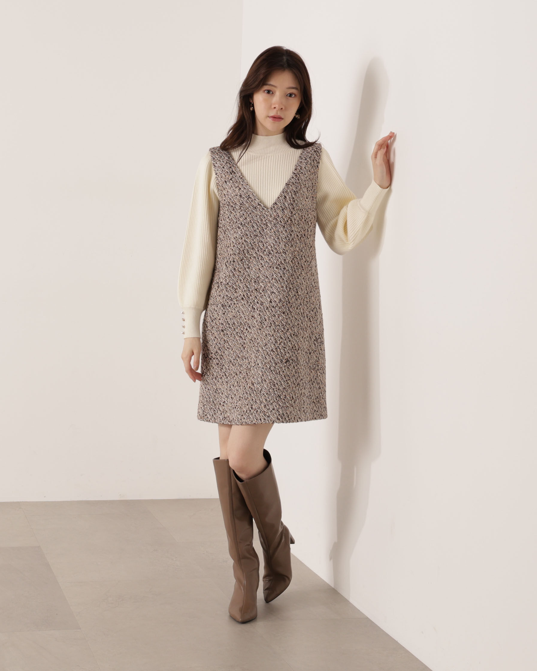 PROPORTION BODY DRESSING「ツイードミニジャンスカ 25AW」|ワンピース|