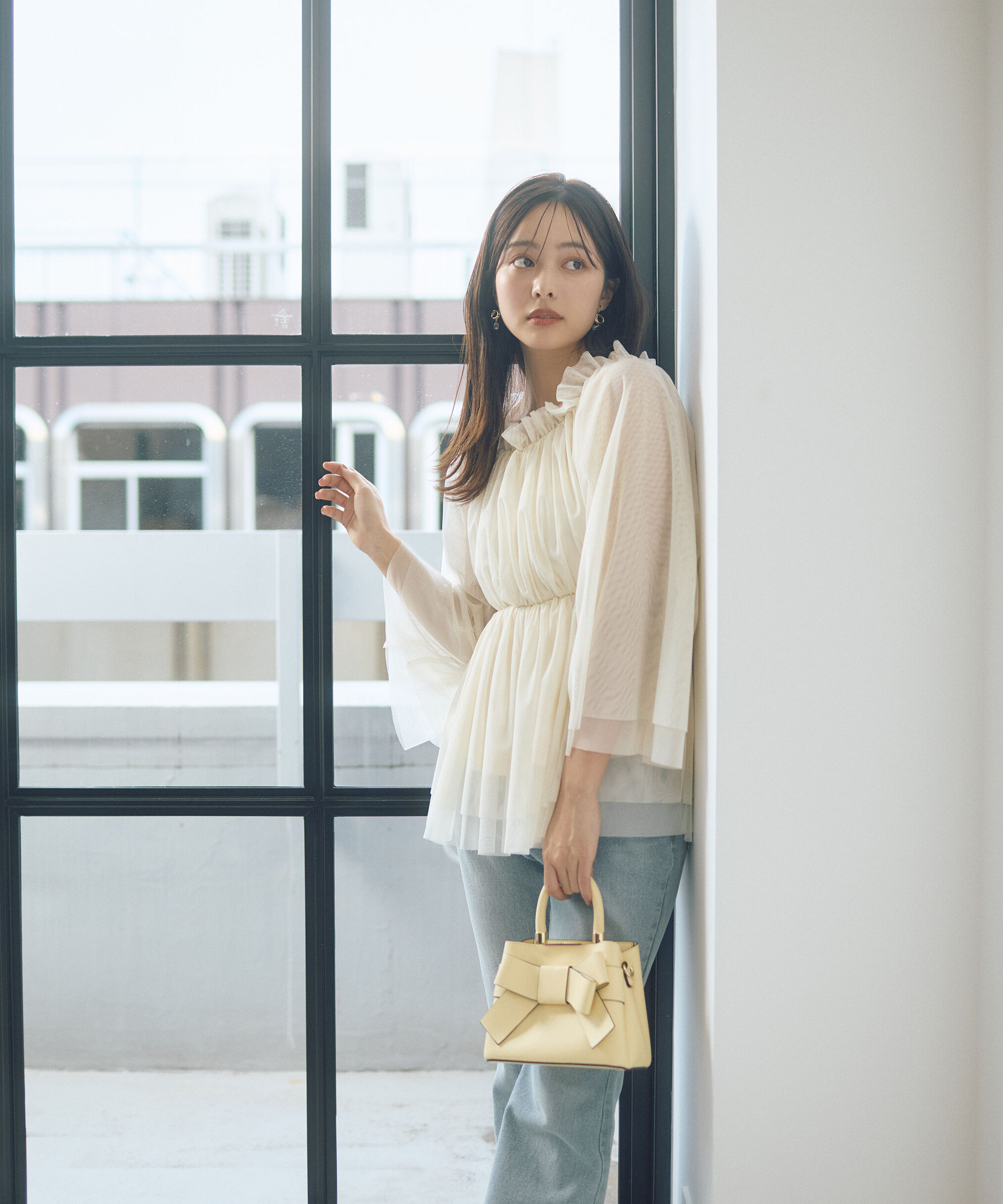 PROPORTION BODY DRESSING「チュールスリーブフレアブラウス　26SS」|シャツ・ブラウス|