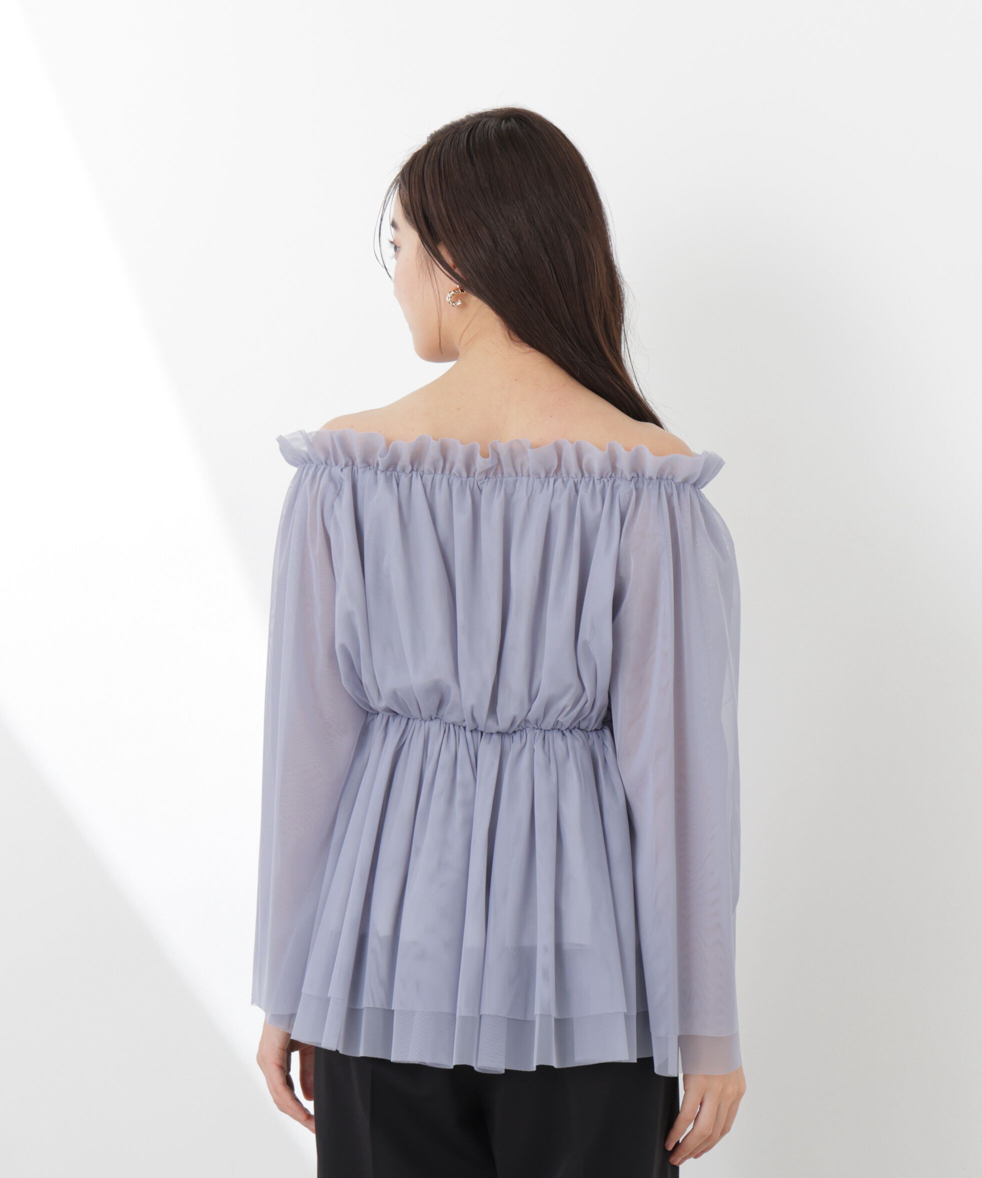 PROPORTION BODY DRESSING「チュールスリーブフレアブラウス　26SS」|シャツ・ブラウス|