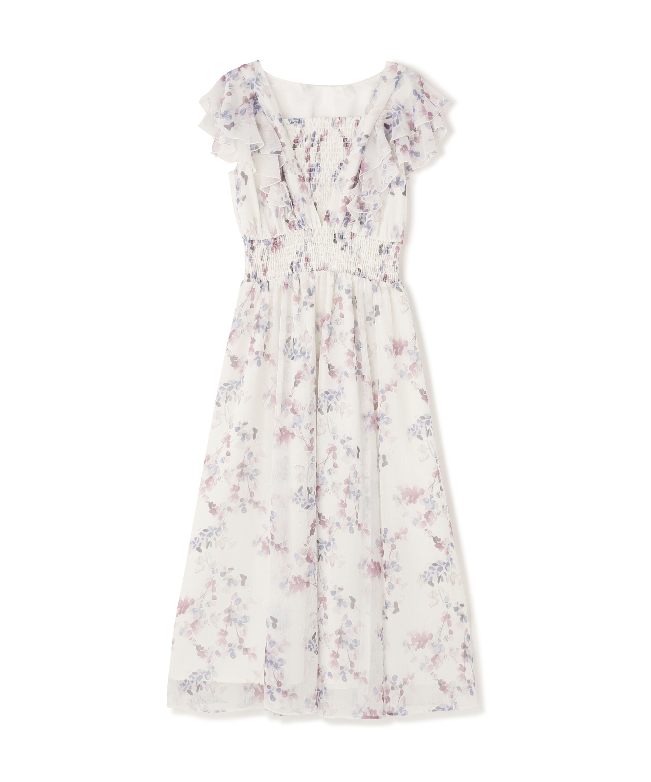 PROPORTION BODY DRESSING「ラッフル袖花柄ワンピース 26SS」|ワンピース|